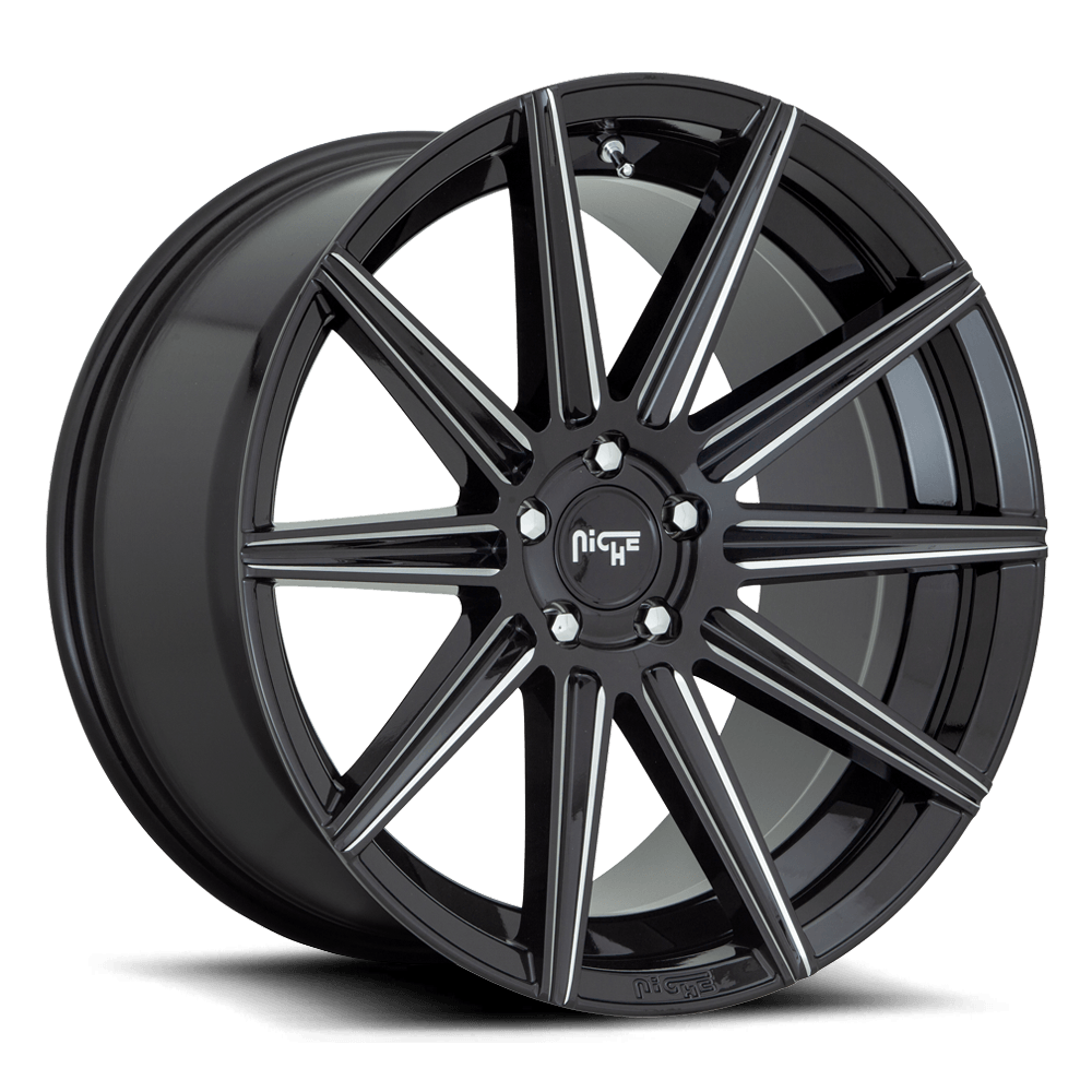 Niche M243 TIFOSI 20 x 10.5 | 5x120 | +35 | 72.6mm - Gloss Black & Milled - Wheel Haven