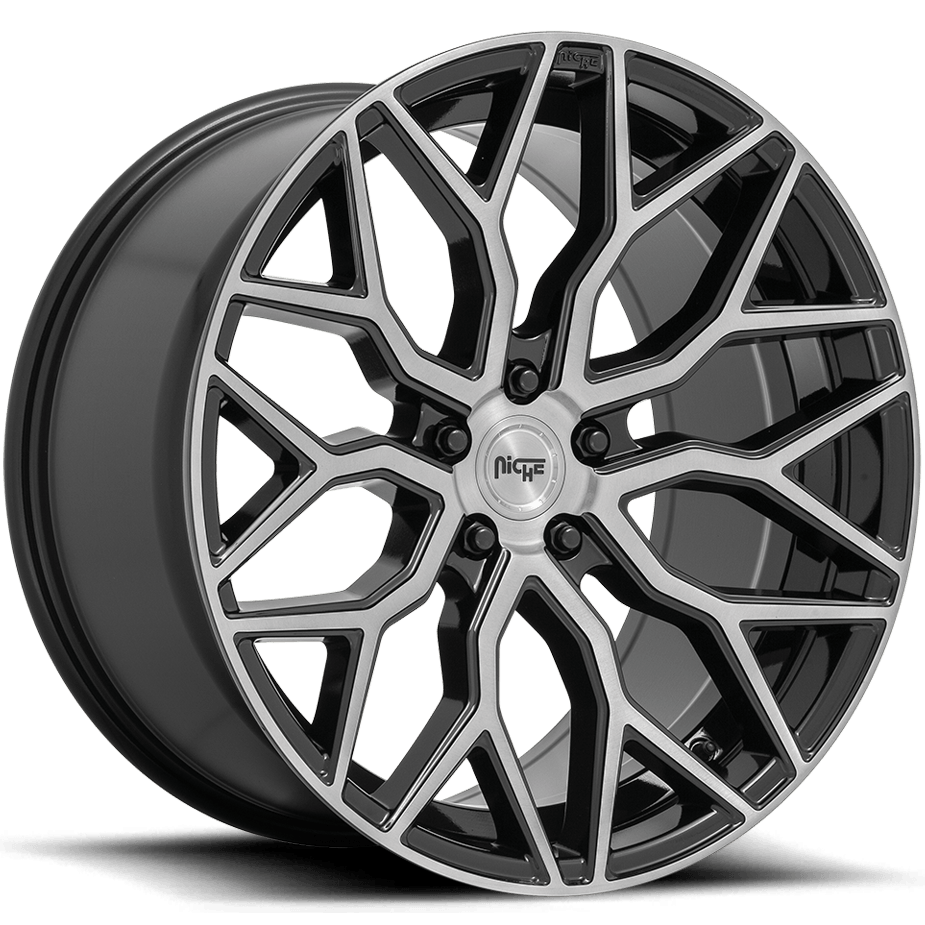 Niche M262 MAZZANTI 19 x 8.5 | 5x120 | +35 | 72.6mm - Gloss Black w/ Brushed Face - Wheel Haven