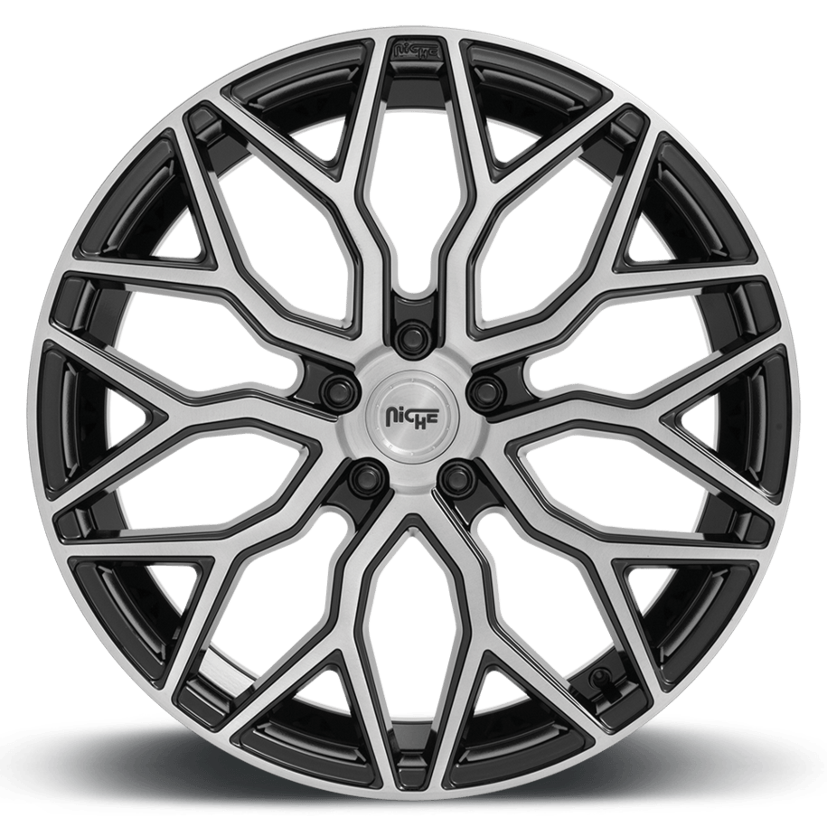 Niche M262 MAZZANTI 19 x 8.5 | 5x120 | +35 | 72.6mm - Gloss Black w/ Brushed Face - Wheel Haven