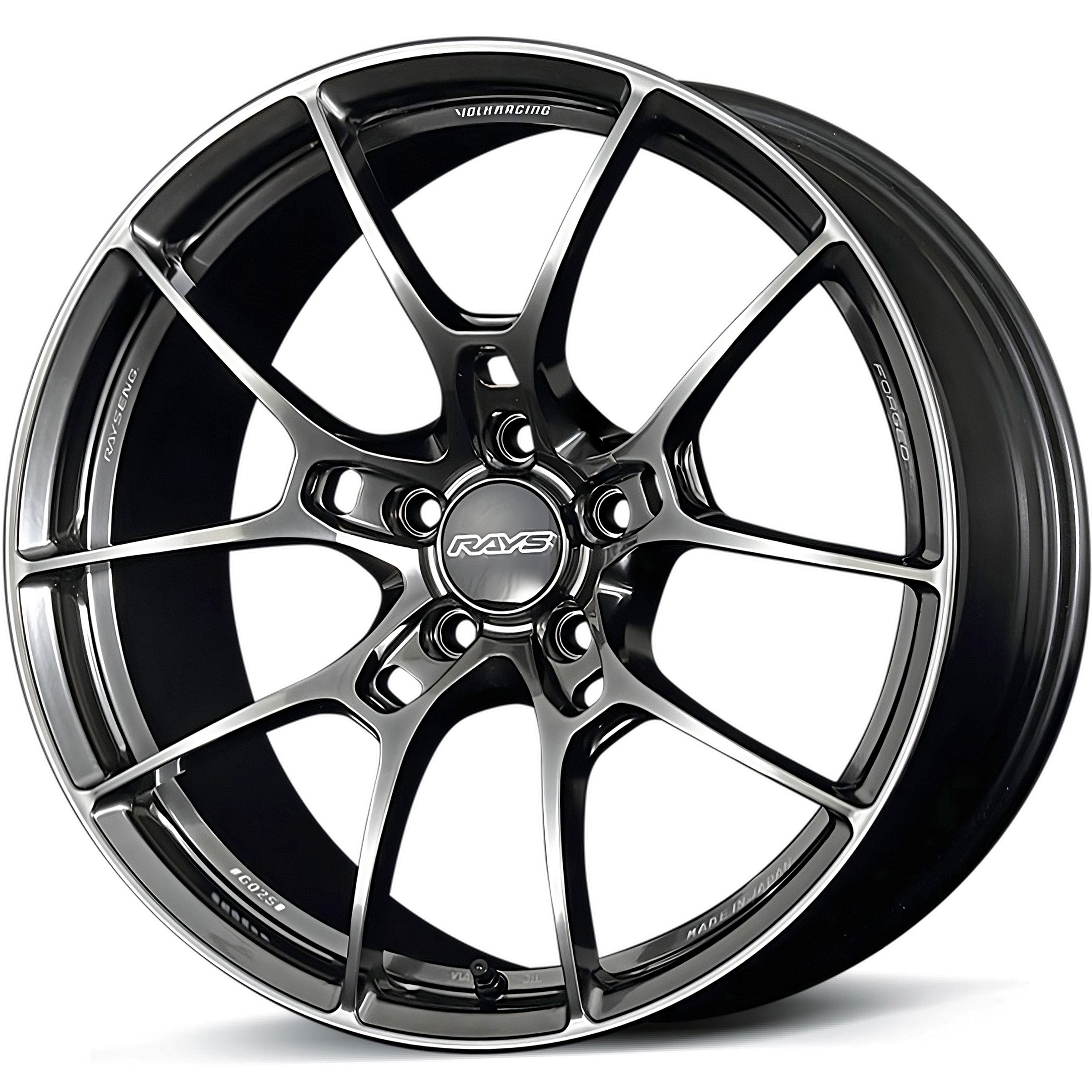 RAYS Volk Racing G025 Shining Black Metal / Rim Edge DC (HK) - 18x8 | +45 | 5x114.3 | 73.1mm | Face-2