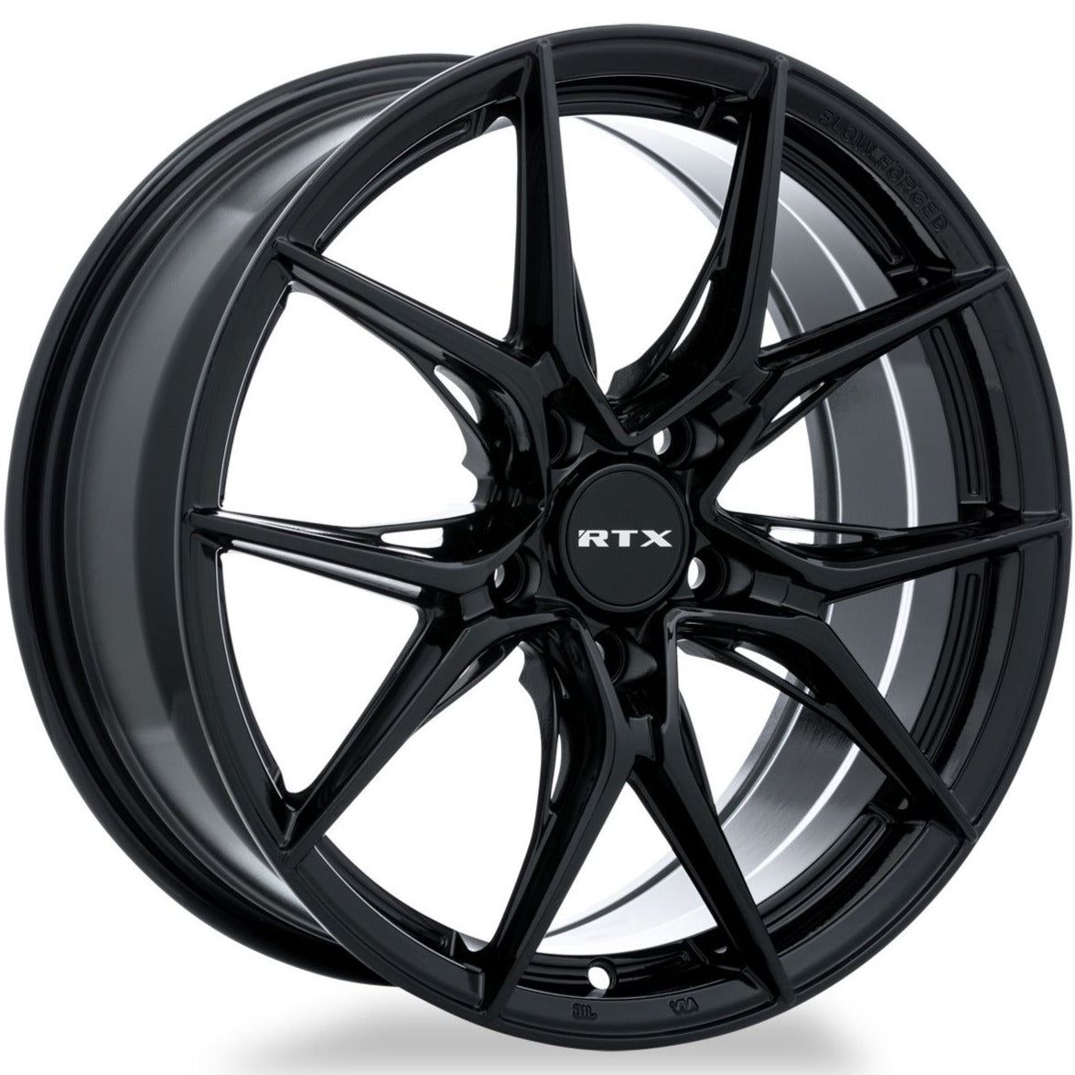 RTX SLick Gloss Black - 16x7 | +40 | 5x114.3 | 73.1mm - Wheel Haven