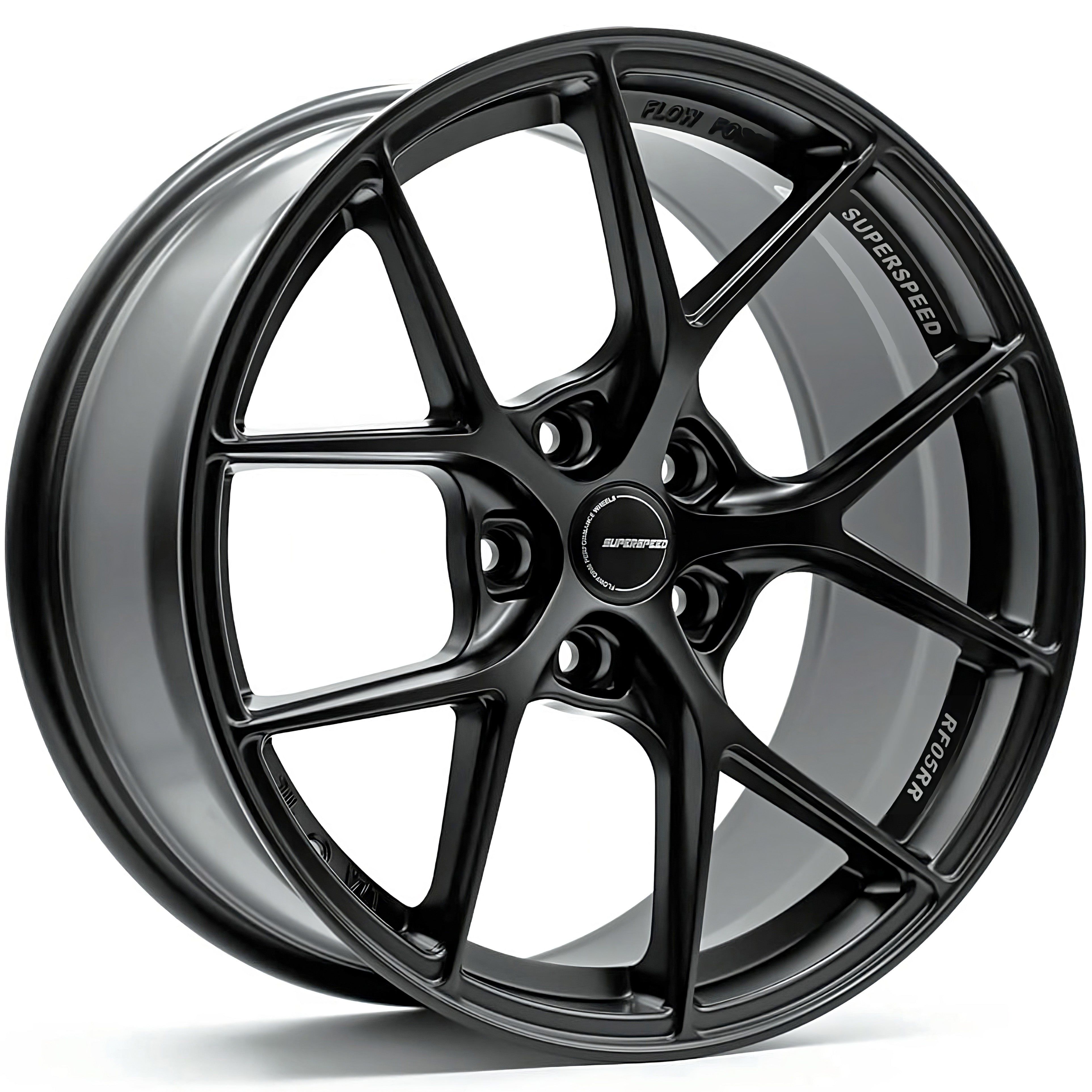 Superspeed RF05RR Matt Black - 19x8.5 | +32 | 5x114.3 | 73.1mm | Cone - Wheel Haven