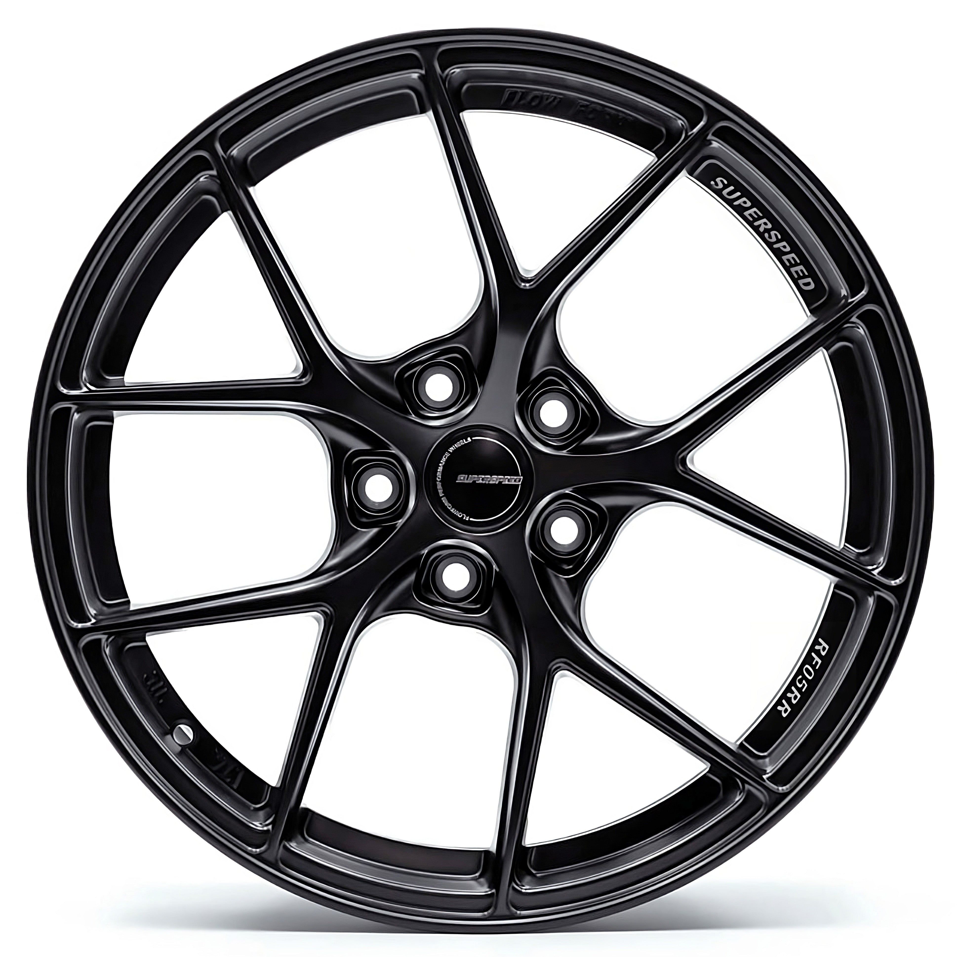 Superspeed RF05RR Matt Black - 19x8.5 | +32 | 5x114.3 | 73.1mm | Cone - Wheel Haven