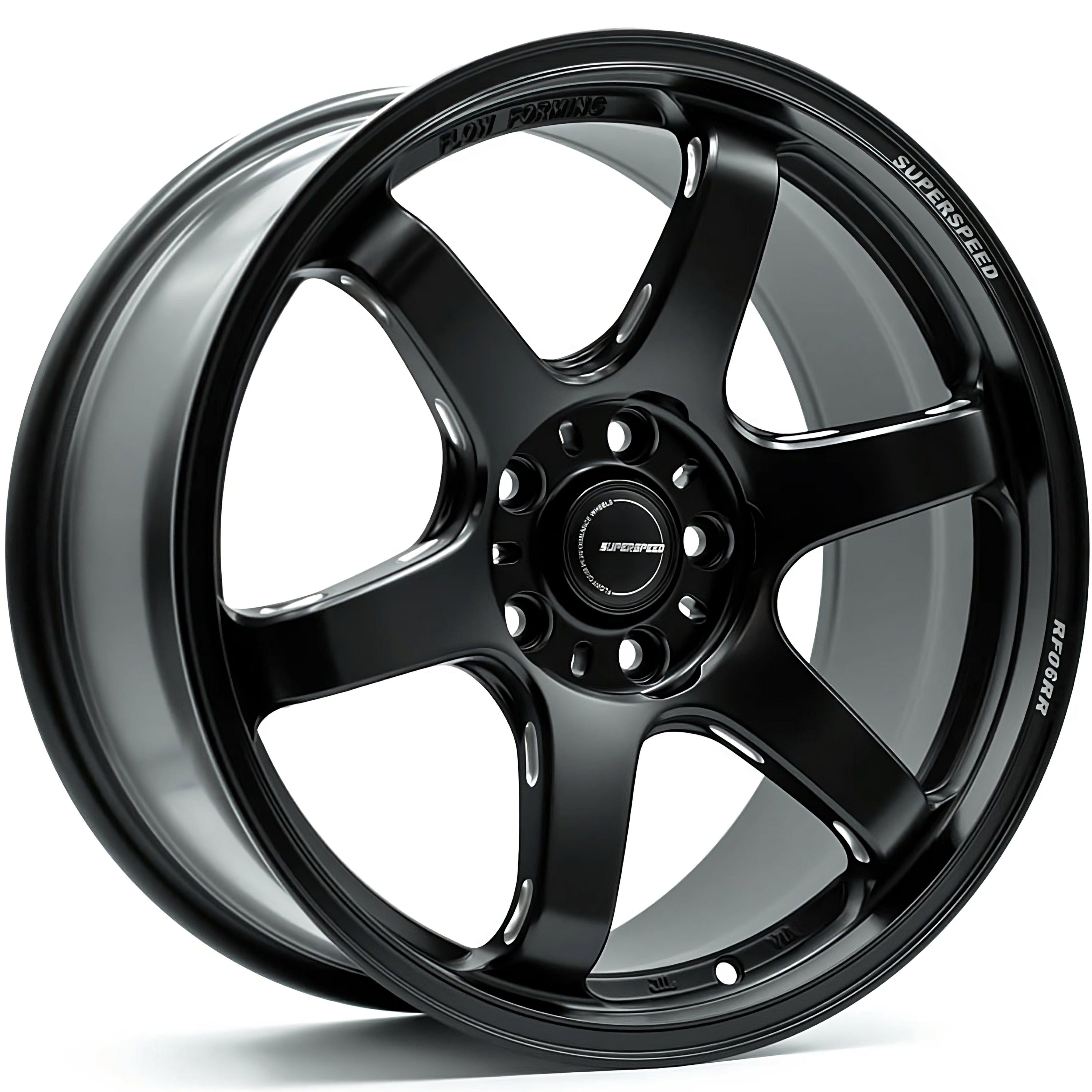 Superspeed RF06RR Matt Black - 19x8.5 | +35 | 5x114.3 | 73.1mm | Cone - Wheel Haven