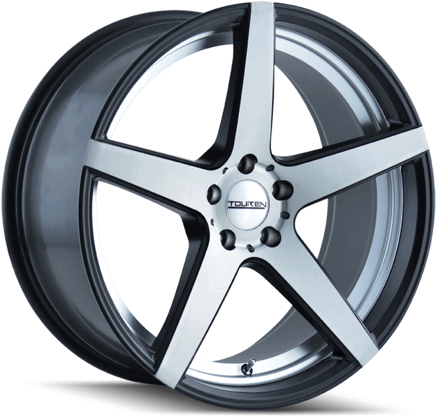 Touren TR20 Black/machined Face/machined Undercut 22x8.5 +35 5x112mm 66.6mm - Wheel Haven