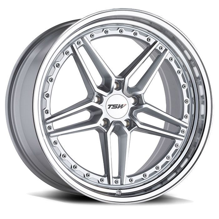 TSW ASCARI 20x10.5 | 5x112 | +40 | 66.6mm - Silver w/ mirror Cut Face And Lip - Wheel Haven