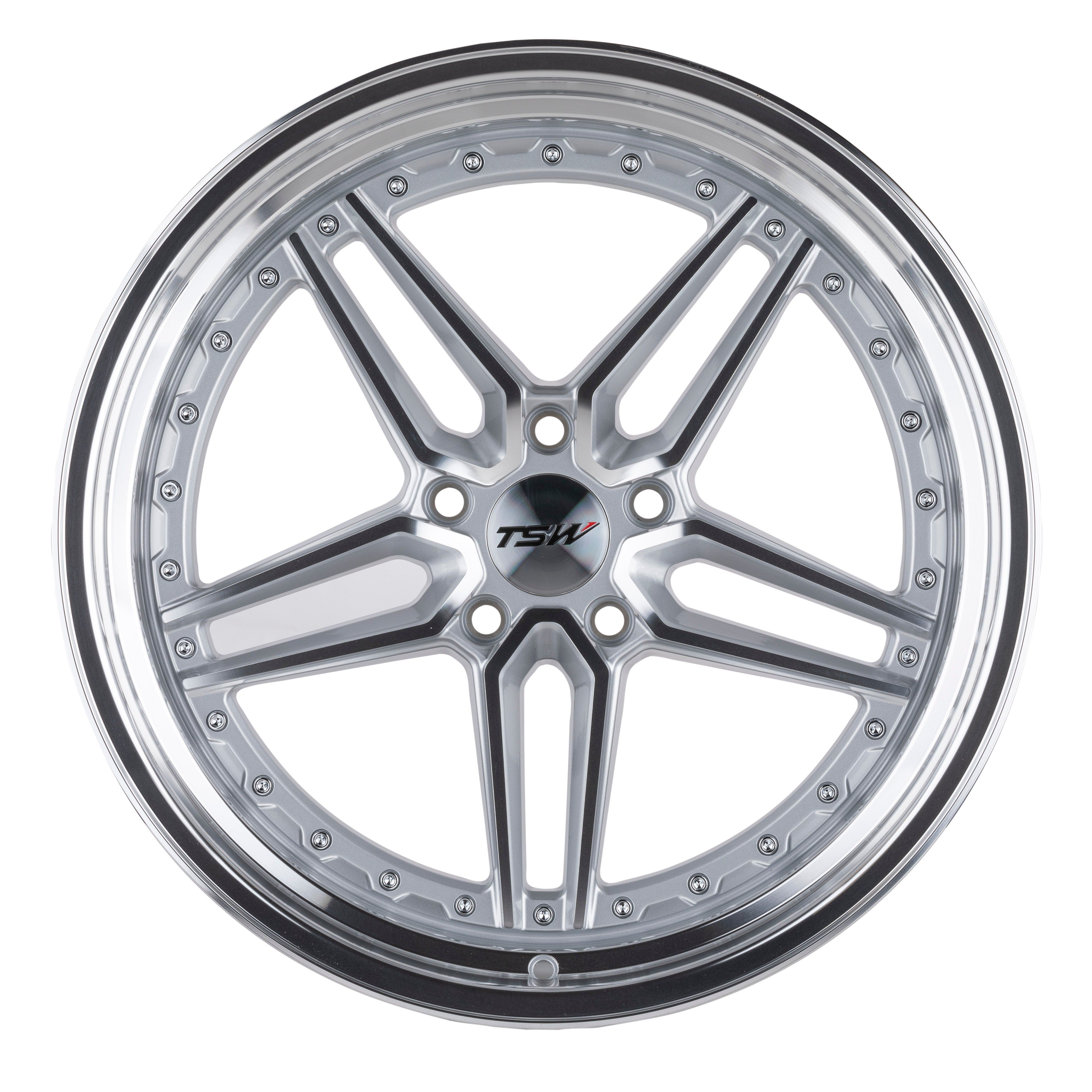 TSW ASCARI 20x10.5 | 5x112 | +40 | 66.6mm - Silver w/ mirror Cut Face And Lip - Wheel Haven