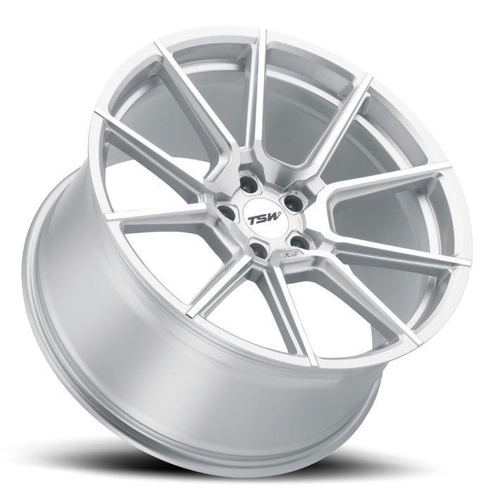 TSW CHRONO - 18x9.5 | 5x120 | +39 | 76.1mm  - Silver w/ Mirror Cut Face - Wheel Haven