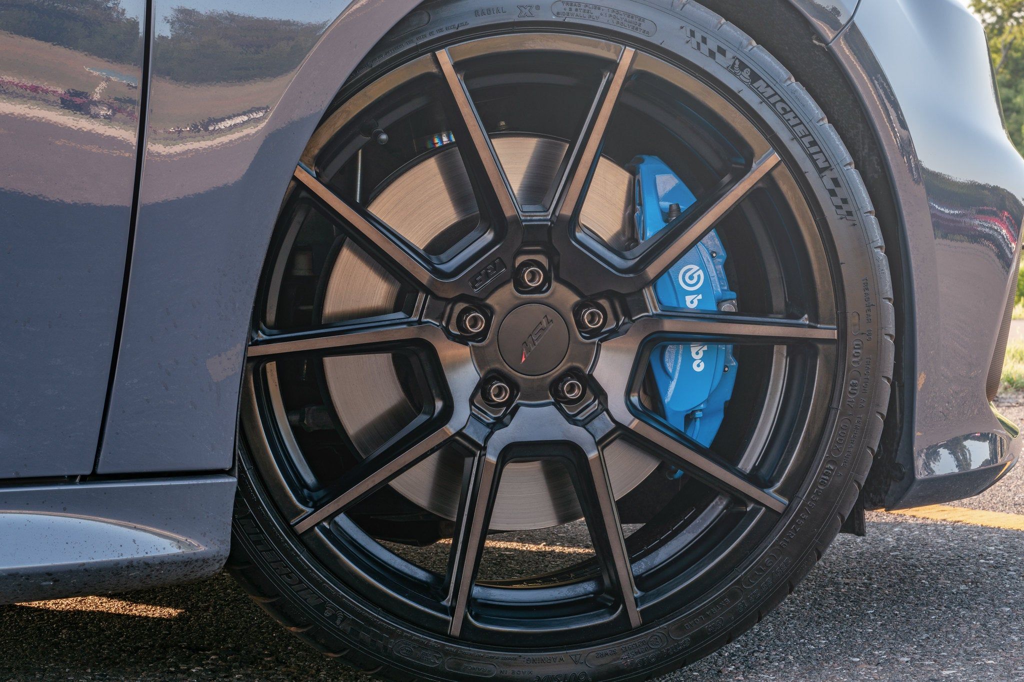 TSW CHRONO - 21x9 | 5x114.3 | +25 | 76.1mm  - Matte Black w/ Machine Face & Dark Tint - Wheel Haven