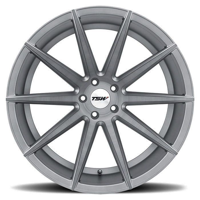 TSW CLYPSE - 18x8.5 | 5x120 | +35 | 76.1mm  - Titanium w/ Matte Brushed Face - Wheel Haven