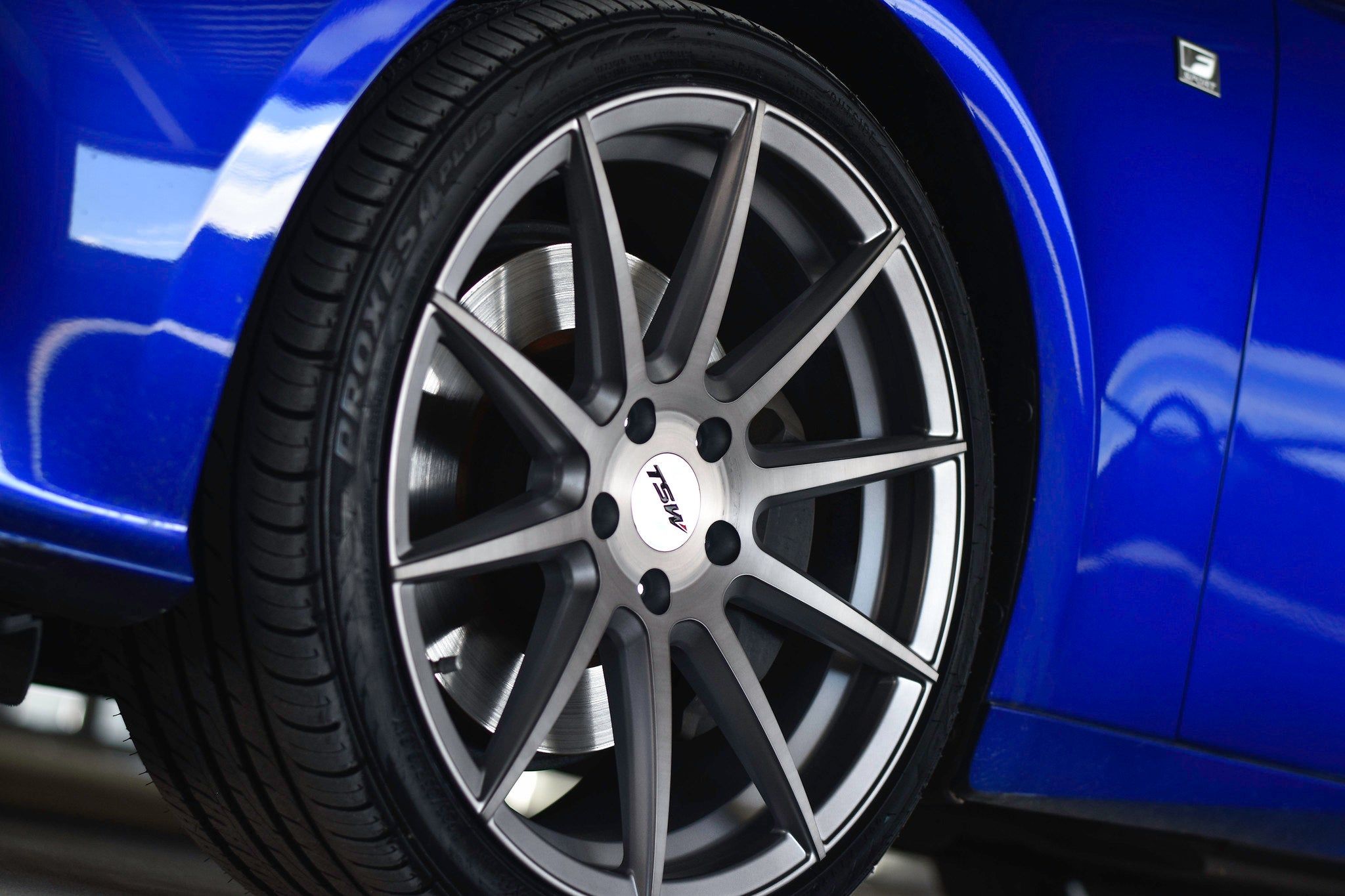 TSW CLYPSE - 18x8.5 | 5x120 | +35 | 76.1mm  - Titanium w/ Matte Brushed Face - Wheel Haven