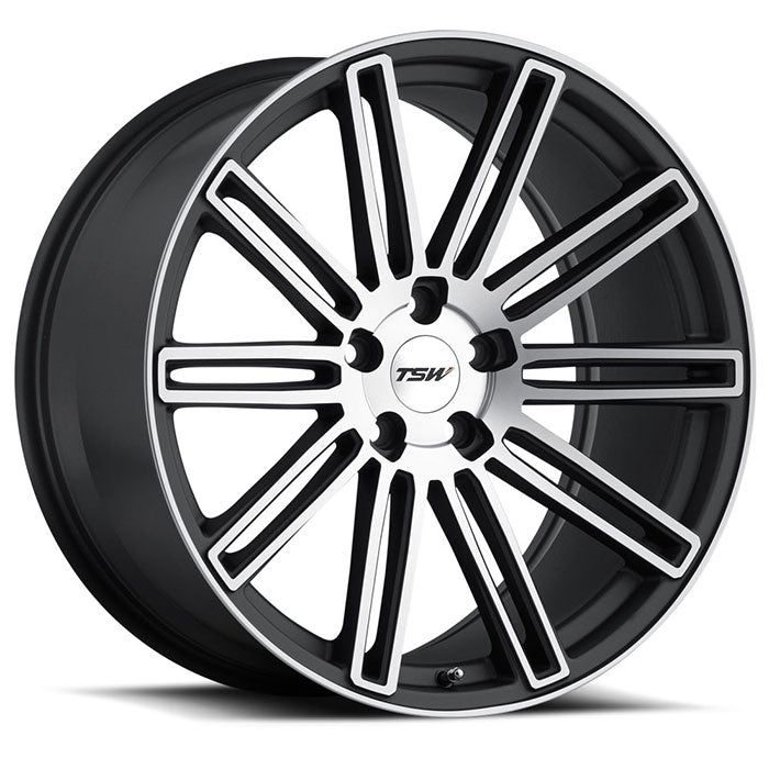 TSW Crowthorne - 17x8 | 5x112 | +45 | 72.1mm  - Matte Gunmetal w/ Matte Machine Face - Wheel Haven