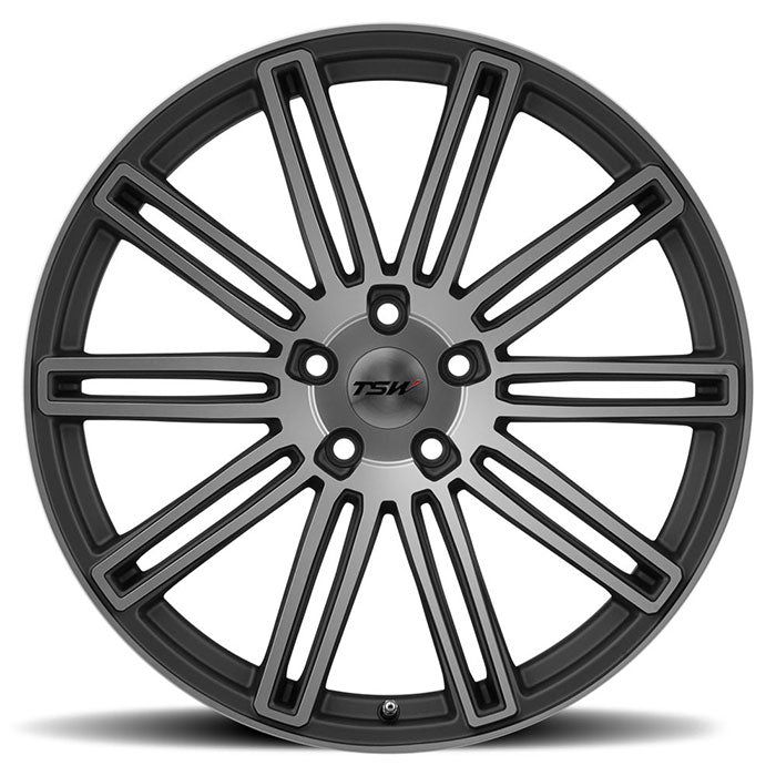 TSW Crowthorne - 17x8 | 5x112 | +45 | 72.1mm  - Matte Gunmetal w/ Matte Machine Face - Wheel Haven