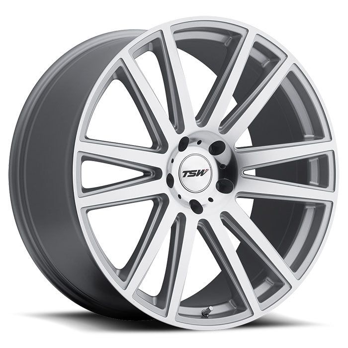 TSW Gatsby - 22x10 | 5x120 | +37 | 76.1mm - Silver w/ Mirror Cut Face - Wheel Haven