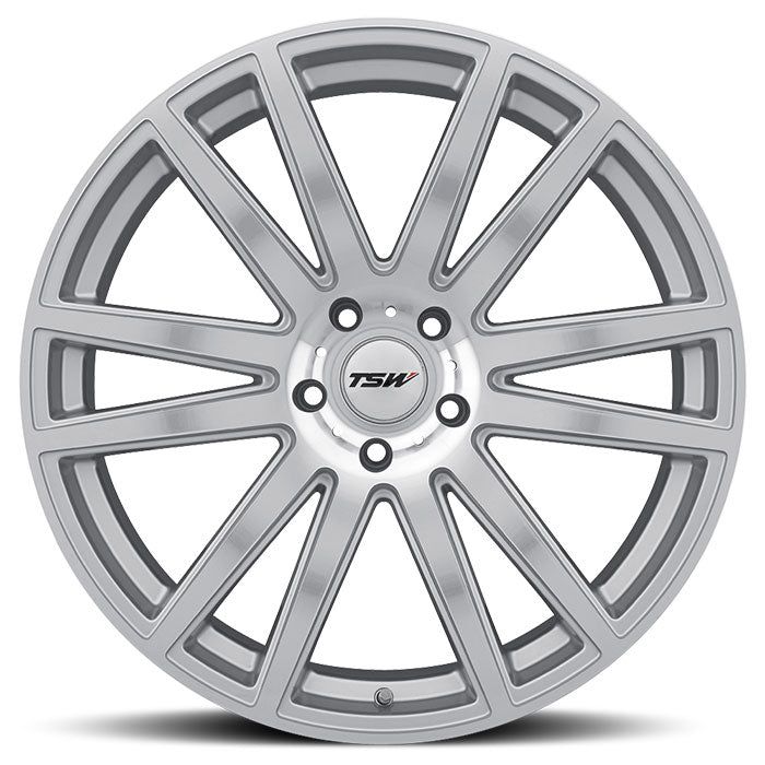 TSW Gatsby - 22x10 | 5x120 | +37 | 76.1mm - Silver w/ Mirror Cut Face - Wheel Haven