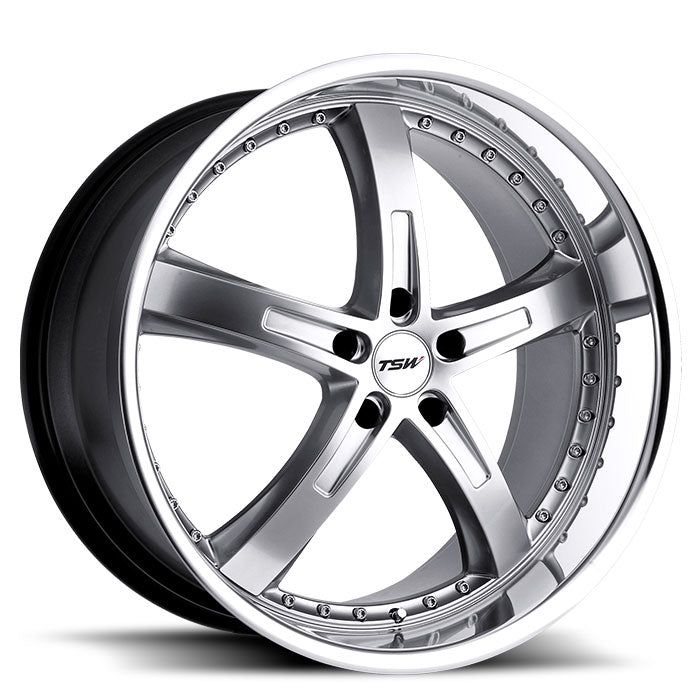 TSW Jarama - 17x8 | 5x100 | +35 | 72.1mm - Hyper Silver w/ Mirror Cut Lip - Wheel Haven