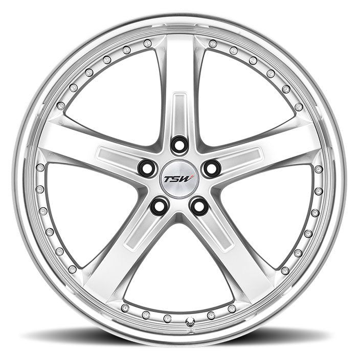 TSW Jarama - 17x8 | 5x100 | +35 | 72.1mm - Hyper Silver w/ Mirror Cut Lip - Wheel Haven