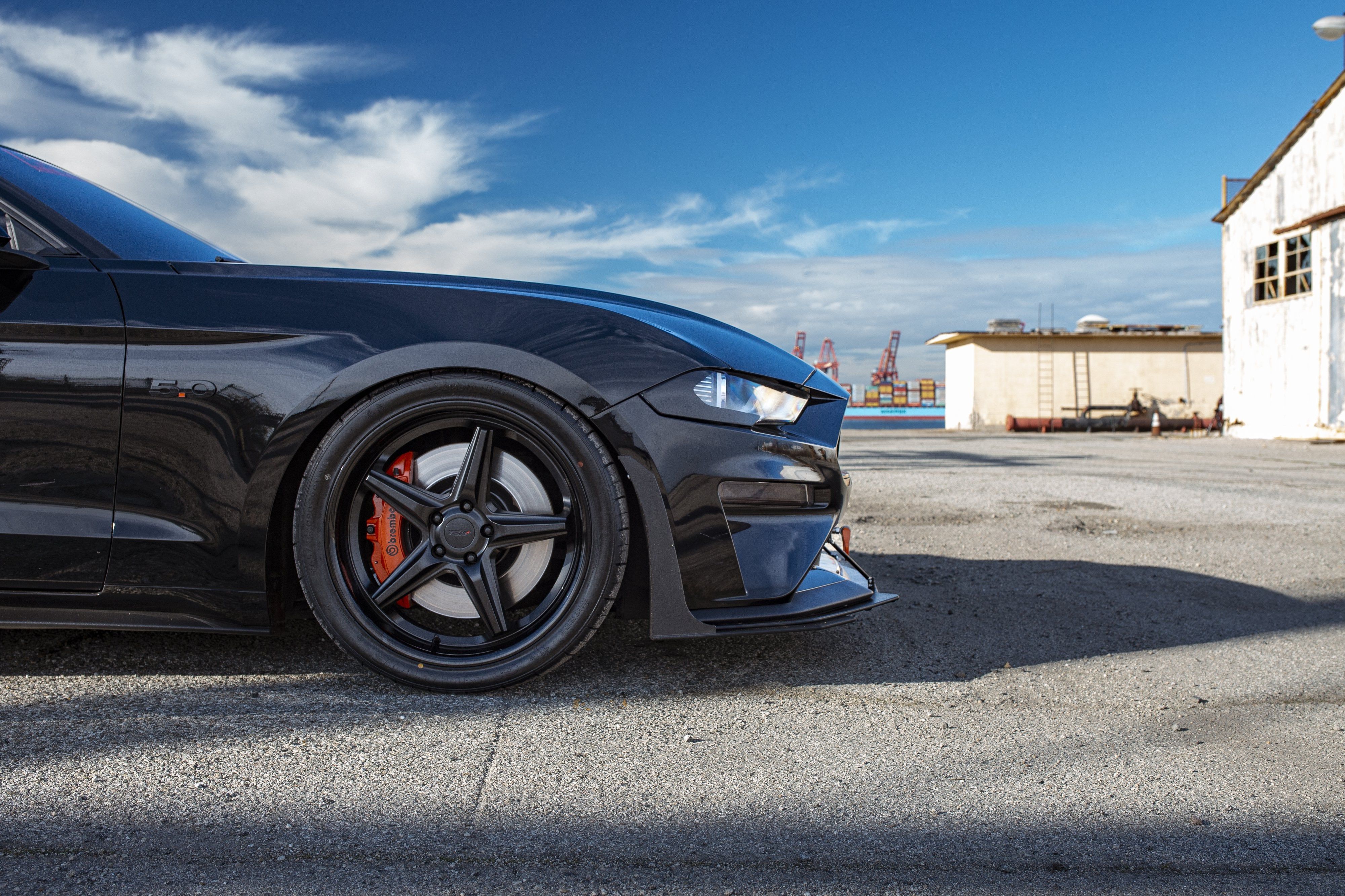 TSW Launch Matte Black W/ Gloss Black Lip - 20x8.5 | +20 | 5x114.3 | 76.1mm - Wheel Haven