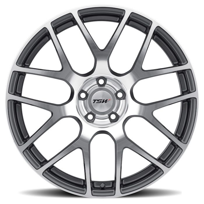 TSW Nurburgring - 19x8 | 5x108 | +40 | 72.1mm - Gunmetal w/ Mirror Cut Face - Wheel Haven