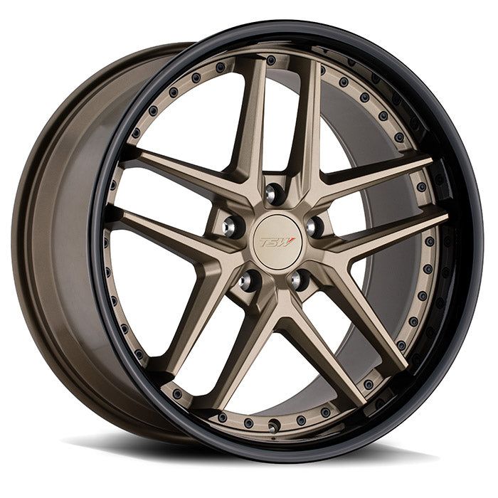 TSW PREMIO - 18x9.5 | 5x114.3 | +40 | 76.1mm  - Matte Bronze w/ Gloss Black Lip - Wheel Haven