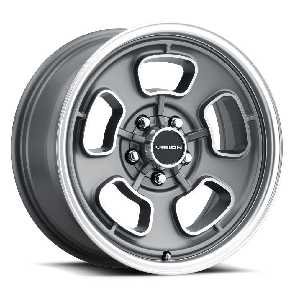 Vision Wheels 148 SHIFT  Satin Grey Machined Face/Lip 17x8 +19 5x114.3 83.0mm - Wheel Haven