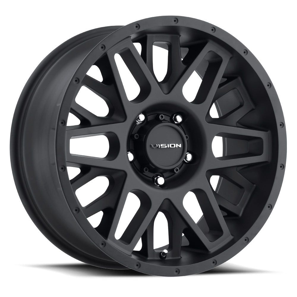 Vision Wheels 388 SHADOW Satin Black 22x12 -51 8x170 125.2mm - Wheel Haven