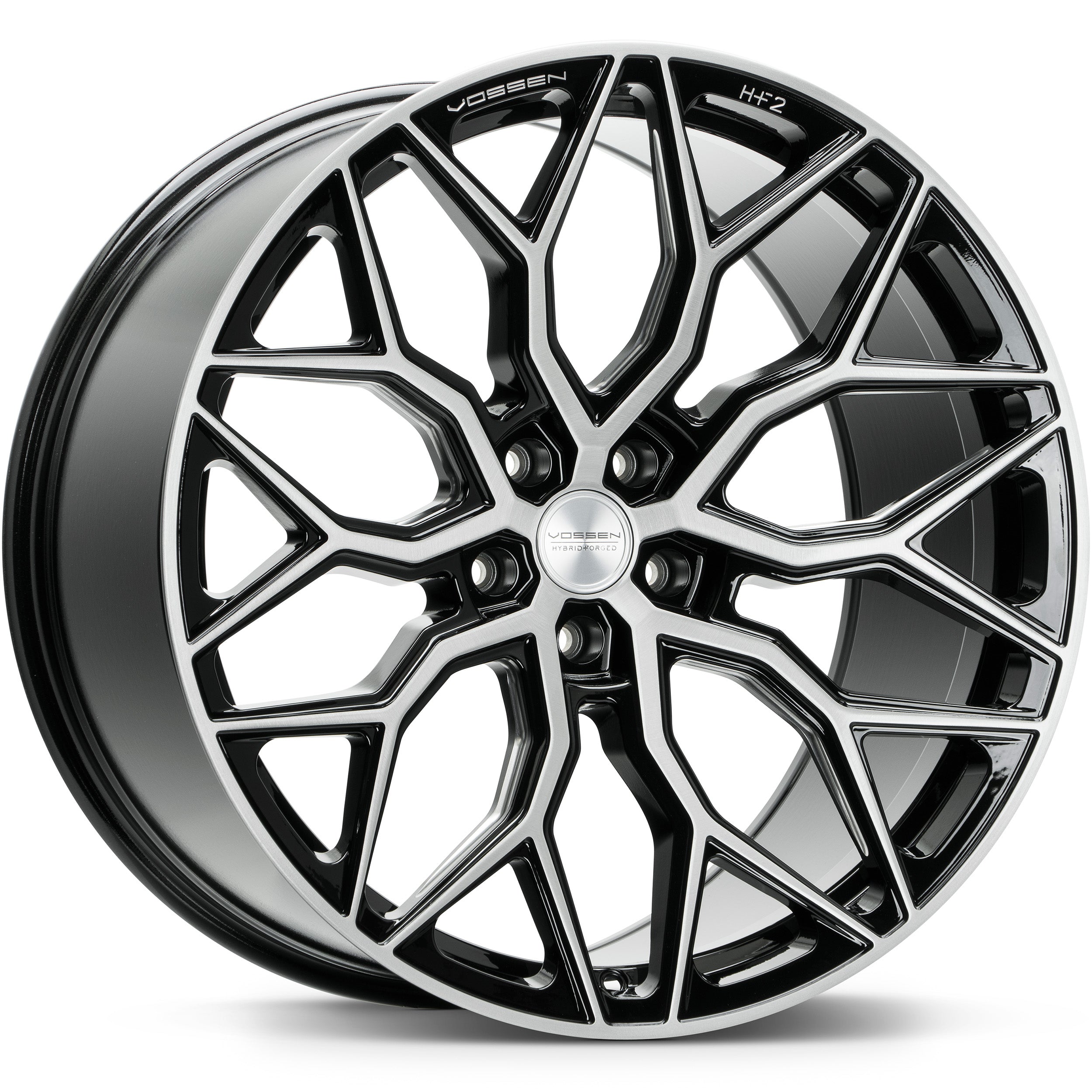Vossen HF-2 Brushed Gloss Black - 20x10.5 | +30 | 5x112 | 66.56mm | Deep Face