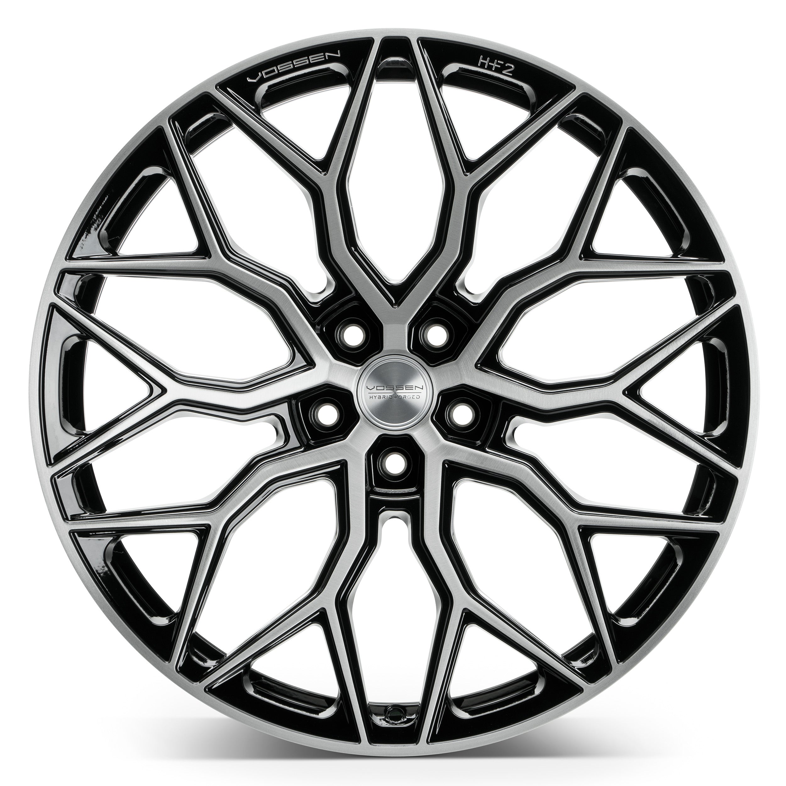 Vossen HF-2 Brushed Gloss Black - 20x10.5 | +30 | 5x112 | 66.56mm | Deep Face