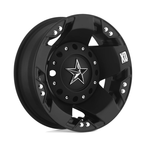 XD Series XD775 ROCKSTAR DUALLY MATTE BLACK REAR 17x6 -134 8x200mm 142.0mm - Wheel Haven