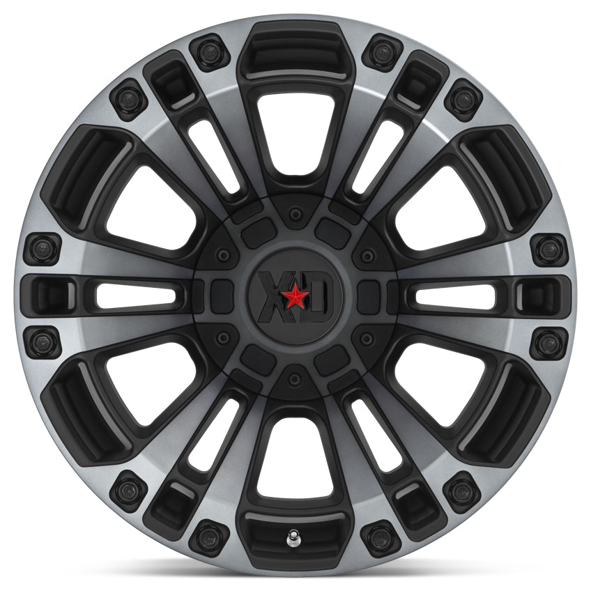 XD Series XD851 MONSTER 3 SATIN BLACK W/ GRAY TINT 20x10 -18