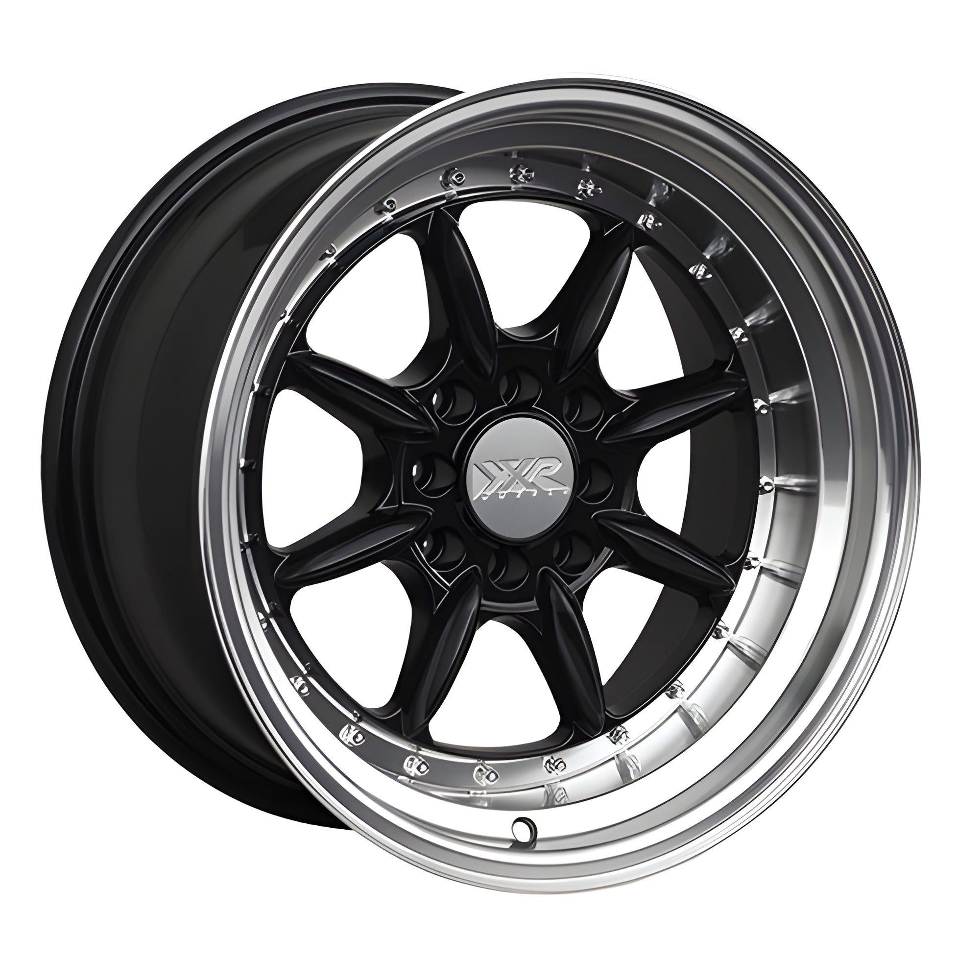 XXR 2.5 Black w/ Machined Lip - 16x8 | +20 | 4x100 / 4x114.3 | 73.1mm