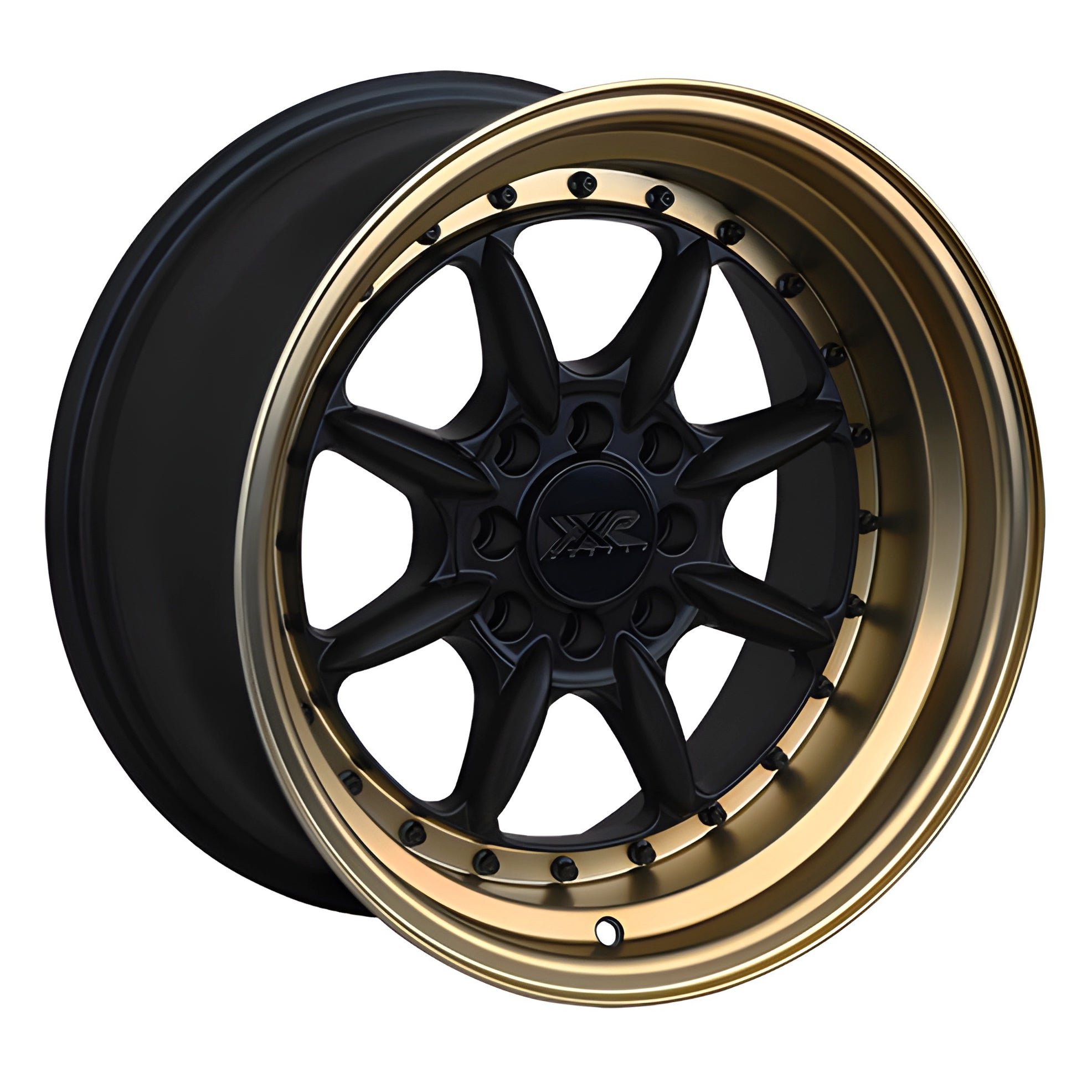 XXR 2.5 Flat Black w/ Bronze Lip - 15x8 | +0 | 4x100 / 4x114.3 | 73.1mm