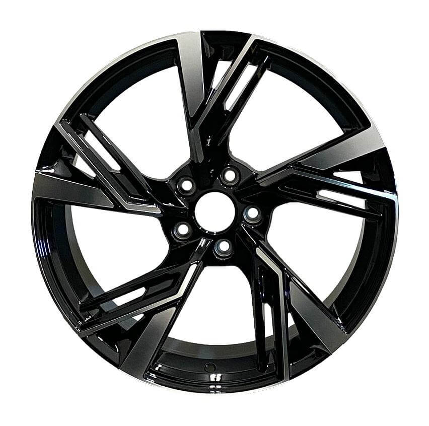 RAC A05 Black Machine Face - 19x8.5 | +33 | 5x112 | 66.5mm | Radius