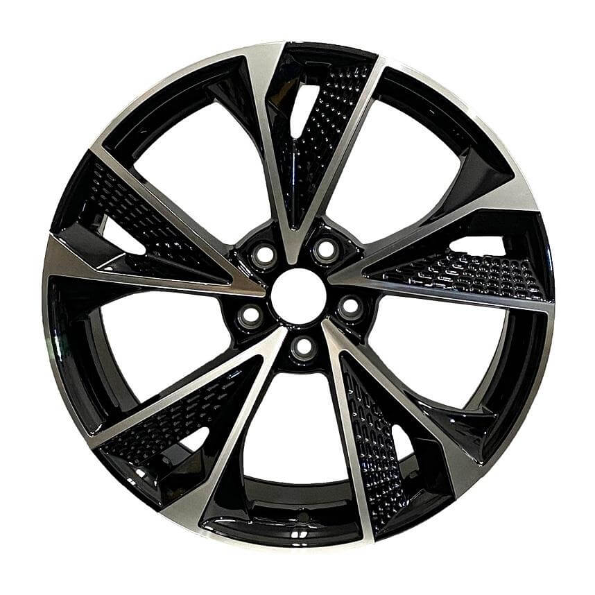 RAC A06 Black Machine Face - 19x8.5 | +33 | 5x112 | 66.5mm | Radius