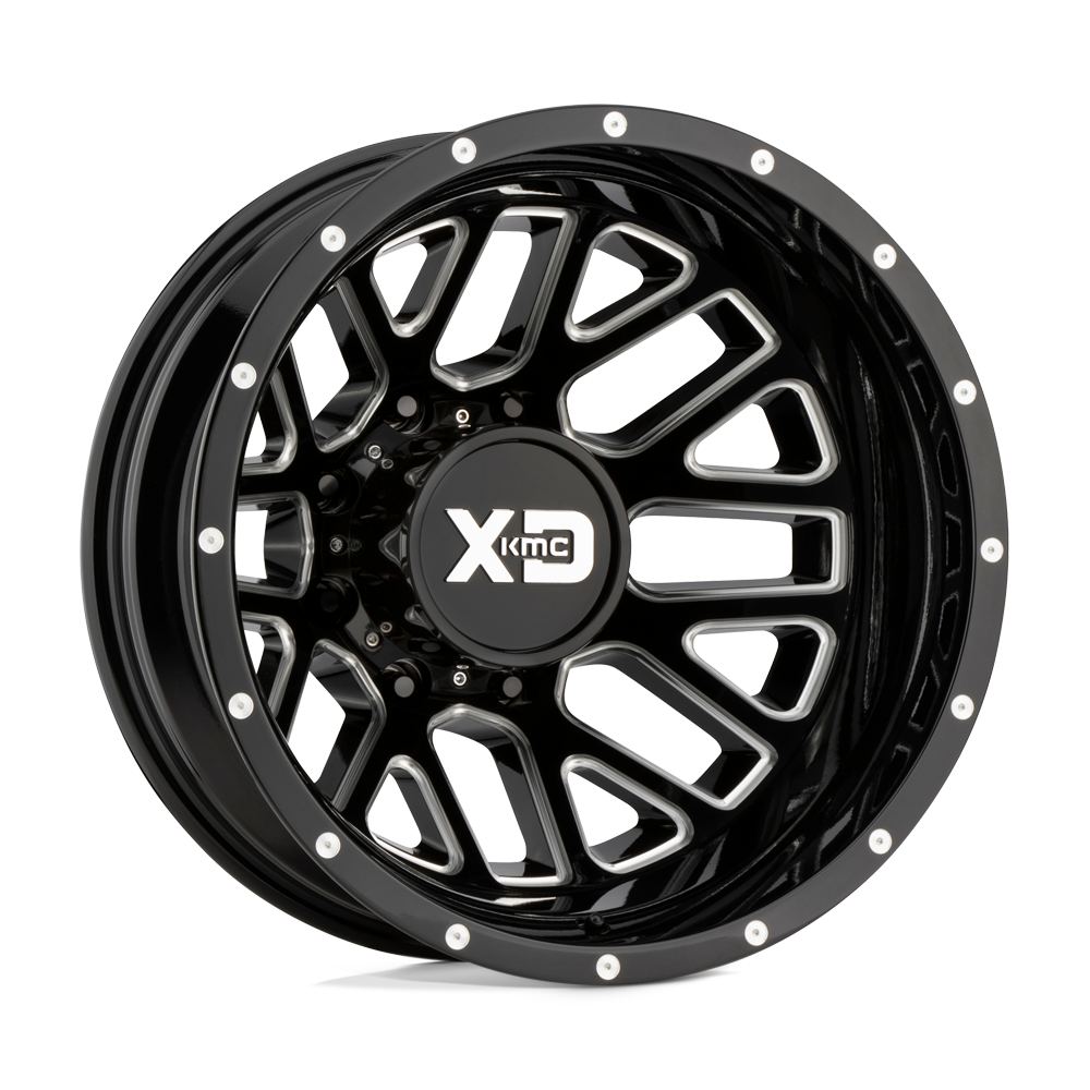 XD XD843 GRENADE DUALLY Gloss Black Milled - Rear - 17x6.5 | -155 | 8x210 | 154.3mm