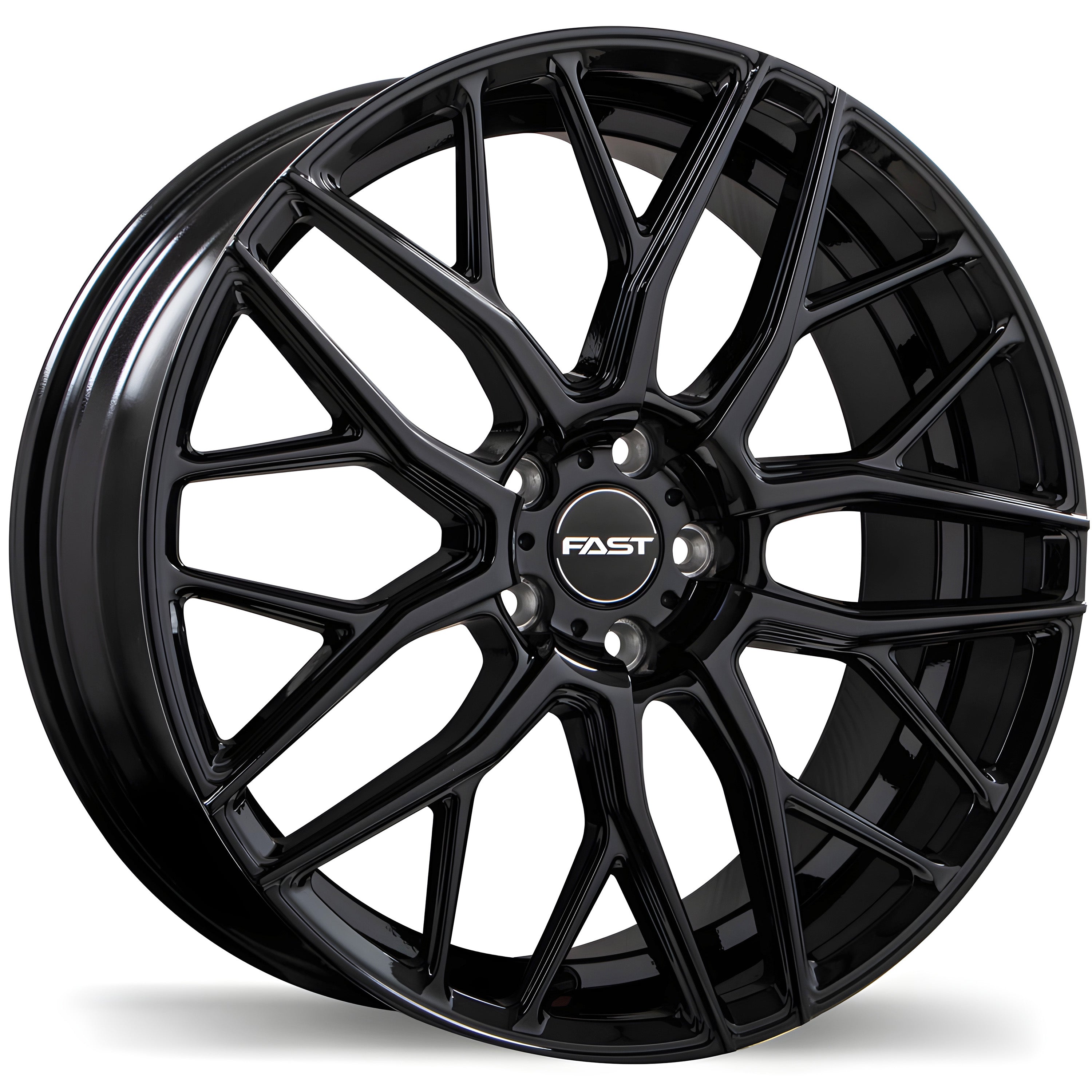 Fast Wheels Vybz Gloss Black - 20x8.5 | +40 | 5x114.3 | 72.6mm - Wheel Haven