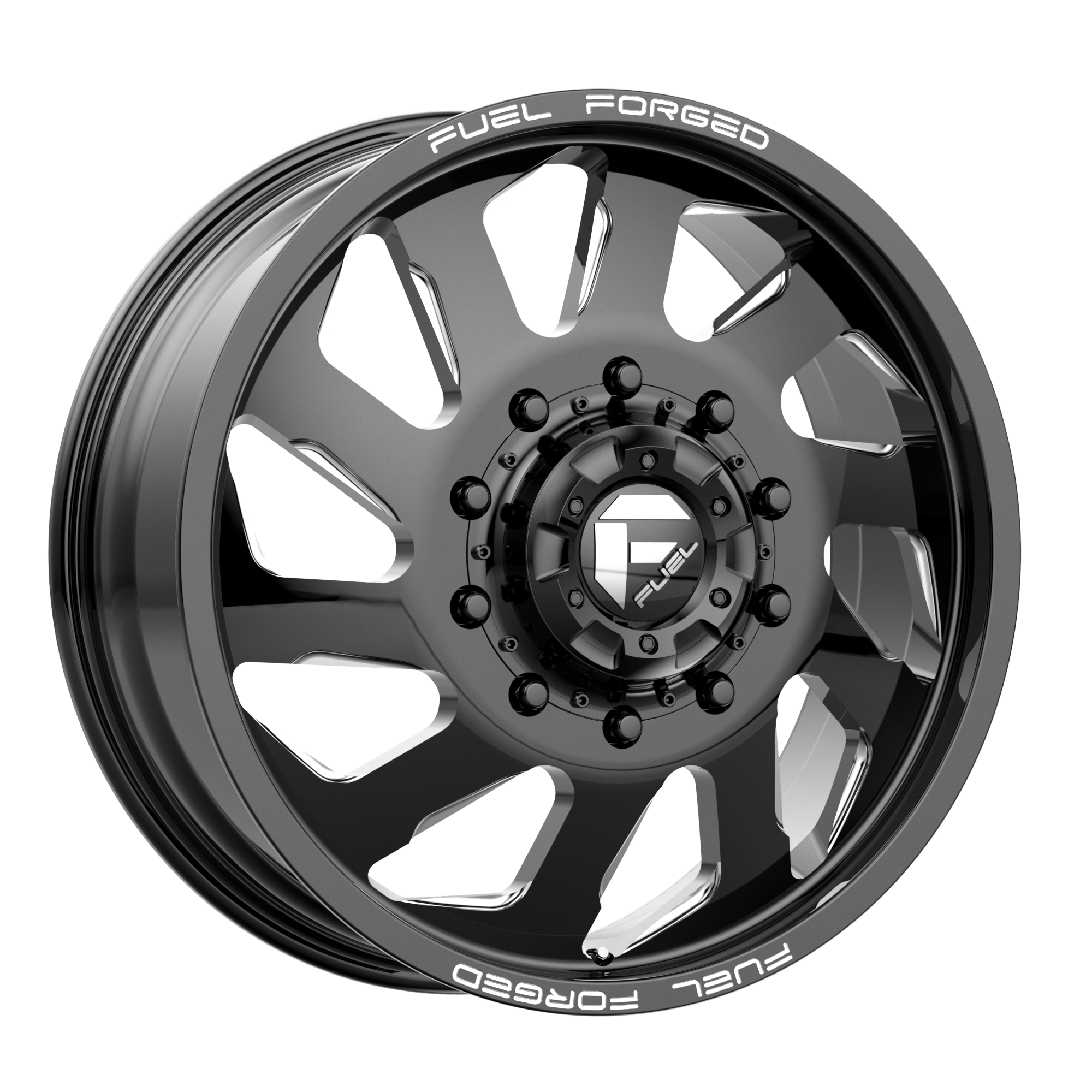 Fuel Mono DD39 FF39D Gloss Black Milled - 20x8.25 | +105 | 10x225 | 170.1mm