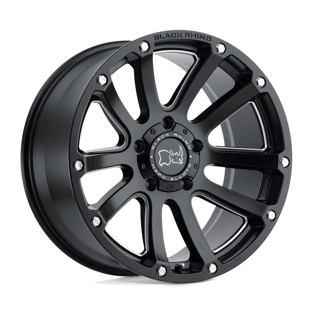 Black Rhino HIGHLAND Matte Black w/ Milled Spokes - 18x9.5 | -12 | 6x139.7 | 112.1mm