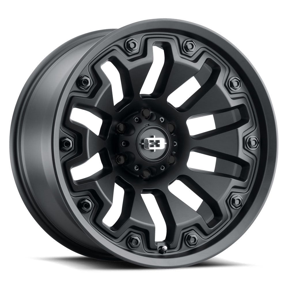 Vision Wheels 362 ARMOR  Satin Black with Black Bolt Inserts 20x10 -25 6x139.7 78.1mm